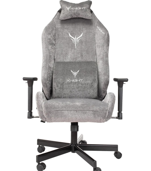 Кресло Бюрократ Knight N1 Fabric серый, ткань, 120 кг, механизм качания