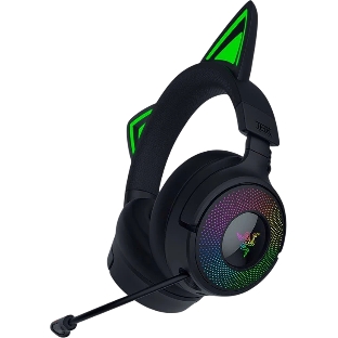 Гарнитура Razer Kraken Kitty V3 Pro чёрный, беспроводная + проводная, радиоканал, до 70 ч, подсветка