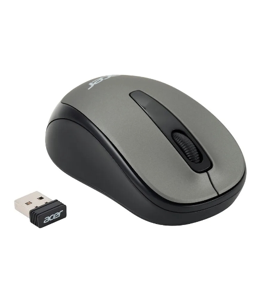 Мышь беспроводная Acer OMR134 серый, 1000 dpi, радиоканал, USB, кнопки - 3