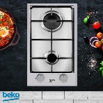 Встраиваемая газовая варочная поверхность Beko HDCG 32220 FX, Нержавеющая сталь, фото2