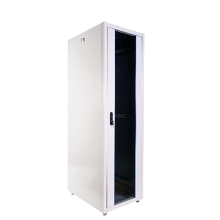 Шкаф коммутационный ЦМО (ШТК-Э-42.8.8-13АА) напольный 42U 800x800 мм пер. дв. стекл металл 2 бок. пан. 710 кг серый 715 мм 105 кг