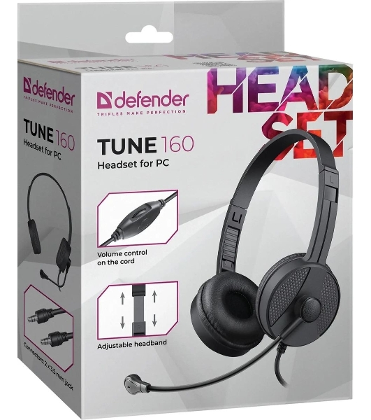 Гарнитура Defender Tune 160 чёрный, проводная