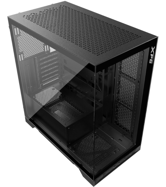 Компьютерный корпус XPG INVADER X черный (INVADERXMTWOF-BKCWW) Mid-Tower, Micro-ATX, Mini-ITX, Standard-ATX, USB 3.2 Gen2 Type-A, USB 3.2 Gen2 Type-C
