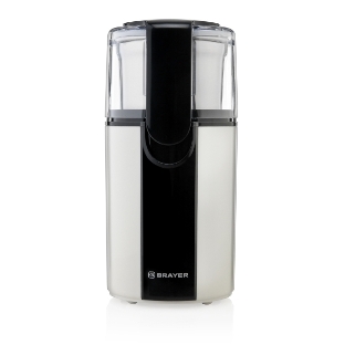 Кофемолка BRAYER BR1182, 2 ножа для мяг. и твер., 70 г.,Мощн. 200 Вт, Пластик. корп, нажатием на кр