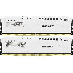 Оперативная память Kingston Fury Beast, DDR5, 32Gb (2x16Gb), 5600MHz, CL40, DIMM, с радиатором, белый, фото 1