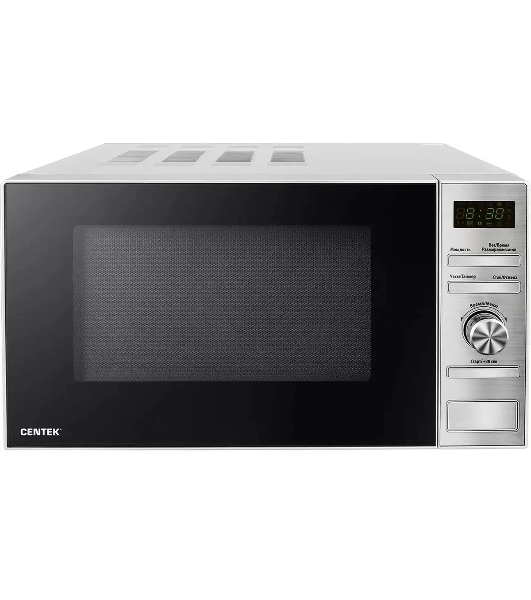 Микроволновая печь Centek CT-1586 серебристый, 20 л, 700 Вт, переключатели - кнопки, поворотный механизм