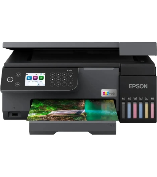 МФУ струйное Epson EcoTank L8100 (C11CK94***), A4, цветной, печ. до 8 стр/мин., 5760 x 1440 dpi (печ.), 1200x4800dpi (скан.), USB, Wi-Fi