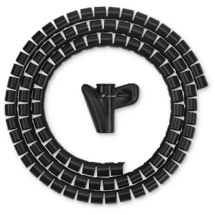 Кабельный органайзер Buro Spiral Hose 15x1500мм черный