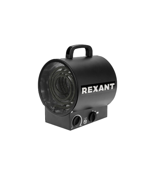 Пушка тепловая электрическая Rexant круглая, прямоугольная подставка, ТЭН, 3кВт