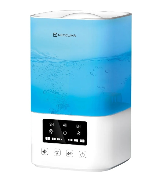 Увлажнитель воздуха Neoclima Vision LED 2.5L белый, 25 м², 2.5 л