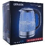 Электрочайник Centek CT-0030 черный, 1.7 л, 2200 Вт, скрытый нагревательный элемент, фото2