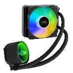 Комплект жидкостного охлаждения ExeGate BlackWater-120V3.PWM.RGb (RGb подсветка, LGA2066/2011/1366/1150/1151/1155/1156/1200/1700/1851/AM4/AM5/FM1/FM2/FM2+/AM2/AM2+/AM3/AM3+, TDP 150W, Fan 120мм 4pin PWM 600-1800RPM Hydro bearing, помпа 3pin 2700RPM, макс. шум 37db, с термопастой, на винтах, черный, Color Box), фото11