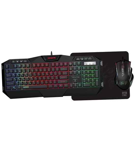 Комплект клавиатура+мышь Qumo Dominator K66/M83 проводной, USB, 3200 DPI, чёрный