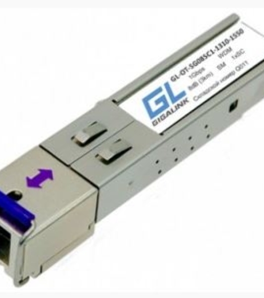 Модуль SFP GIGALINK GL-OT-SG06SC1-1550-1310-B, WDM, 155Mb/1,25Gb/s одно волокно SM, SC, Tx:1550/Rx:1310 нм, 6 дБ до 3 км