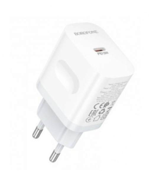 Сетевое зарядное устройство BOROFONE (6941991121357) BA99A СЗУ 1Type-C 3.0A PD 20W, белый