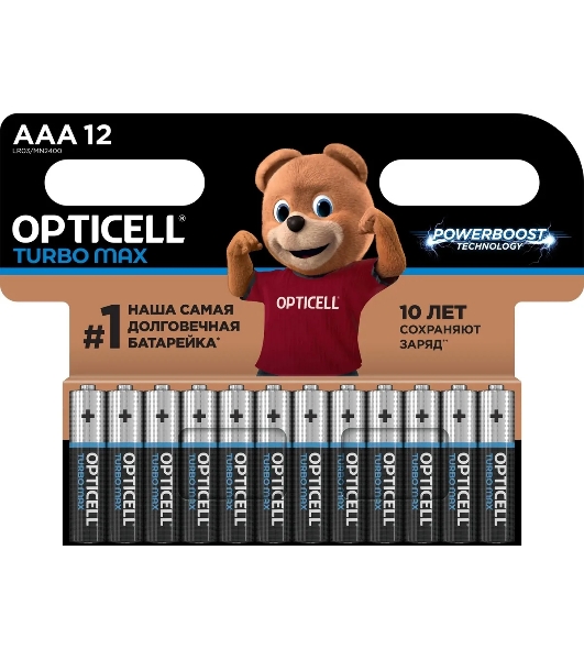Батарея Opticell Turbo MAX LR03 AAA (12шт) блистер