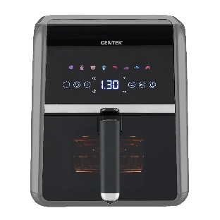 Аэрогриль Centek CT-3189 серый, 1500 Вт, 5 л, сенсор, 8 программ