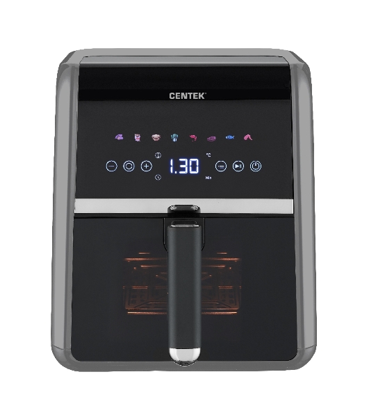 Аэрогриль Centek CT-3189 серый, 1500 Вт, 5 л, сенсор, 8 программ