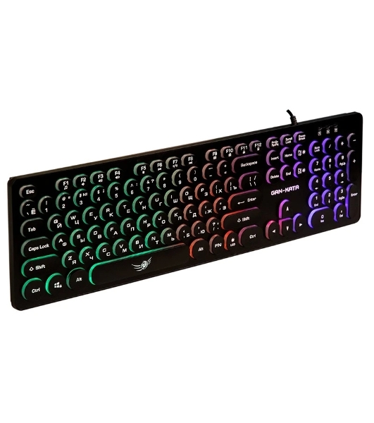 Клавиатура проводная Dialog Gan-Kata KGK-16U BLACK - игровая с RGb-подсветкой, USB, черная