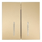 Выключатель LEZARD 704-3688-112QC 2-кл. с индик. СП ZIMA IP20 10А безвинт. зажим, зол., фото 1