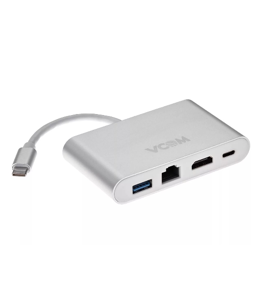 Кабель-адаптер USB3.1 Type-CM-->HDMI+USB3.0+RJ45+PD charging VCOM