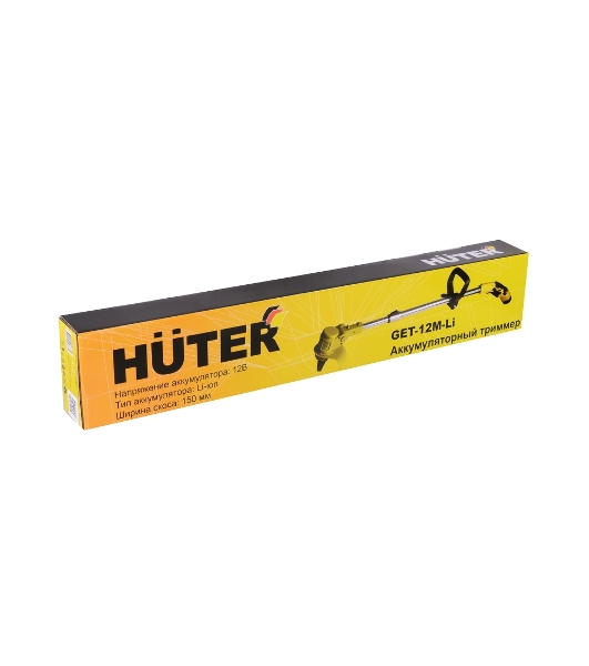 Триммер аккамуляторный Huter GET-12M-Li, 12 В, 2 Ач