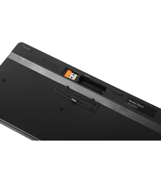 Клавиатура беспроводная A4Tech Fstyler FBK25, USB, Bluetooth/Радиоканал, черный/серый