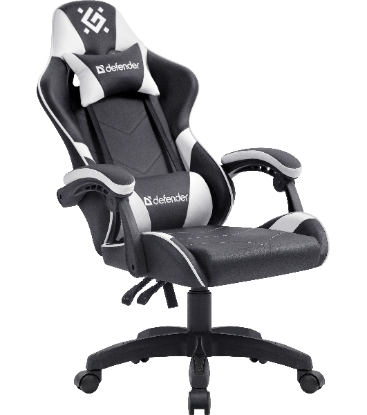 Кресло игровое Defender Companion черный/белый, класс 3, металл, PU