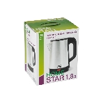 Чайник электрический Homestar HS-1041 1.8 л, 1500 Вт, нержавейка, стальной/черный, фото2
