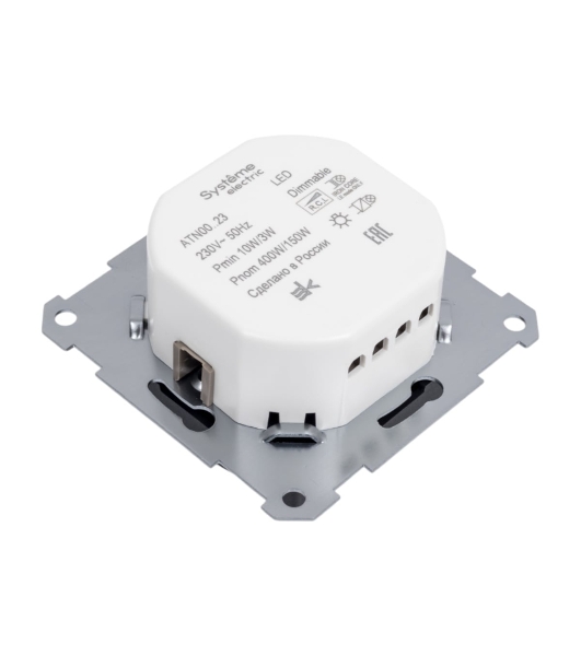 Светорегулятор (диммер) SE AtlasDesign карбон, повор-нажим, LED, RC, 400 Вт, мех.
