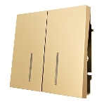 Выключатель LEZARD 704-3688-112QC 2-кл. с индик. СП ZIMA IP20 10А безвинт. зажим, зол., фото2