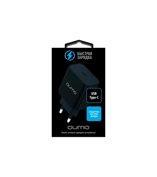Сетевое зарядное устройство Qumo Energy light (Charger 0050) PD 20W, 1USB Type-C, черный