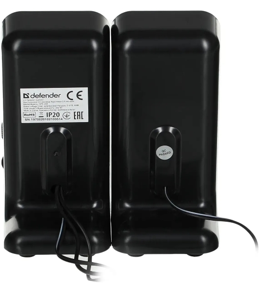 Акустическая система Defender SPK 220/225 2.0, 2 х 2W, USB пит, разъем для наушников