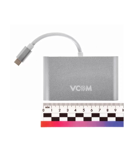 Кабель-адаптер USB3.1 Type-CM-->HDMI+USB3.0+RJ45+PD charging VCOM