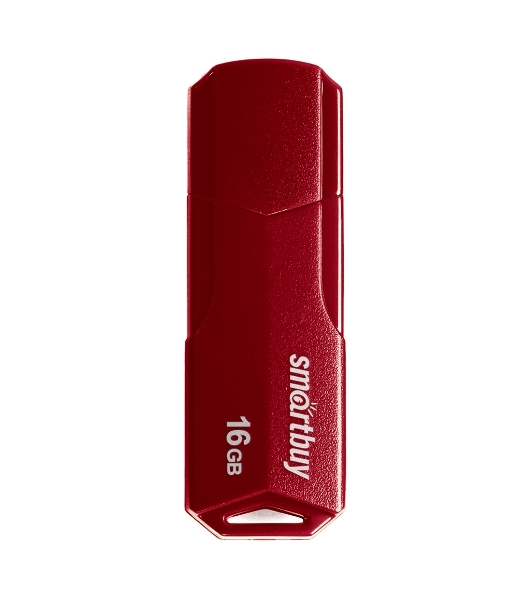 Флешка USB SmartBuy CLUE Burgundy (SB16GbCLU-BG), 16Gb, USB 2.0, R/W 20/10, красный