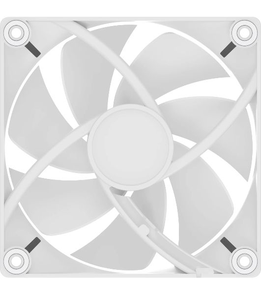 Вентилятор для корпуса Ocypus Delta F12 WH, 120x120x25мм, 4-PIN PWM, 500-2000 RPM, 29 DBA MAX, HYDRO BEARING