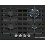 Газовая варочная панель Bosch PPH6A6I40O 5.8x59x52 см, WOK, закаленное стекло, независимая, черная, фото 1