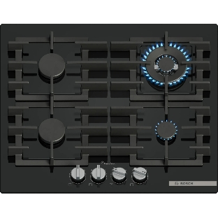 Газовая варочная панель Bosch PPH6A6I40O 5.8x59x52 см, WOK, закаленное стекло, независимая, черная