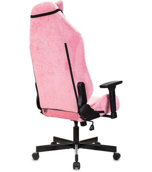 Кресло Knight N1 Fabric розовый, велюр, 120 кг, механизм качания