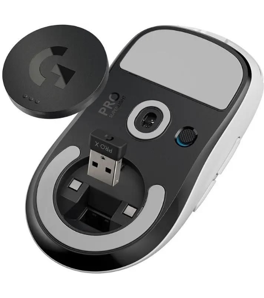 Мышь беспроводная Logitech G PRO X SUPERLIGHT белый, 25600 dpi, радиоканал, USB, кнопки - 5