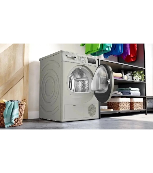 Сушильная машина Bosch WTN86202ME серый, 8 кг, сушка - конденсационная, программ - 13, 59.8 x 84.2 x 61.3 см