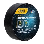 Изолента Deli DL5261 0,13 мм х 18 мм х 10 м Уровень напряжения: менее 600 В. Температурный рейтинг: 0-80. ПВХ., фото2