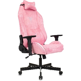 Кресло Knight N1 Fabric розовый, велюр, 120 кг, механизм качания