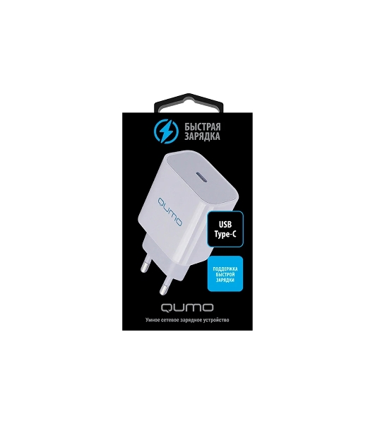Сетевое зарядное устройство Qumo Energy light (Charger 0051) PD 20W, 1USB, Type-C, белый