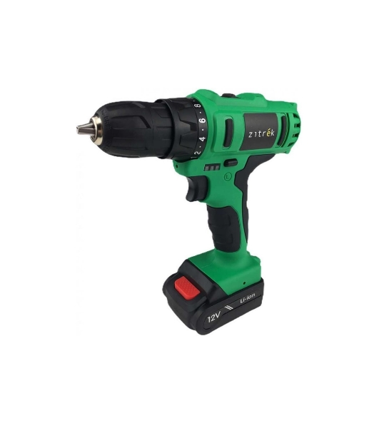 Дрель-шуруповерт Zitrek Greenpower 12-Li, 12 В, 1,5 Ач, 32 Нм, щеточный