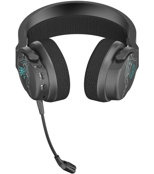 Гарнитура Bloody GR370 черный, беспроводная + проводная, Bluetooth, до 45 ч, подсветка