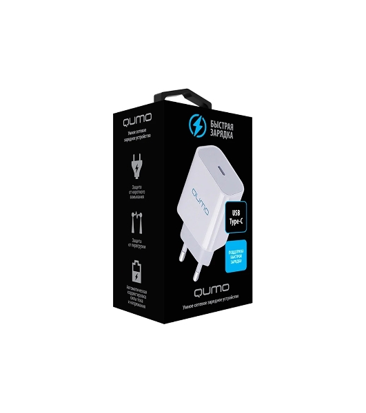 Сетевое зарядное устройство Qumo Energy light (Charger 0051) PD 20W, 1USB, Type-C, белый