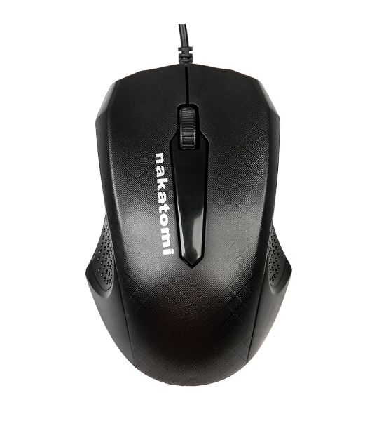 Мышь проводная Nakatomi MON-07U черный, 800 dpi, USB, кнопки - 3
