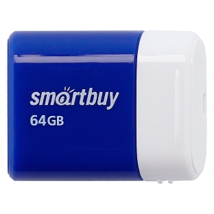 Флешка USB SmartBuy LARA Blue (SB64 GbLARA-B), 64Gb, USB 2.0, R/W 15/5, синий/белый