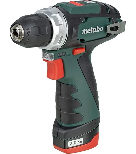 Дрель-шуруповерт Metabo PowerMaxx BS, 12 В, 2 Ач, 34 Нм, щеточный